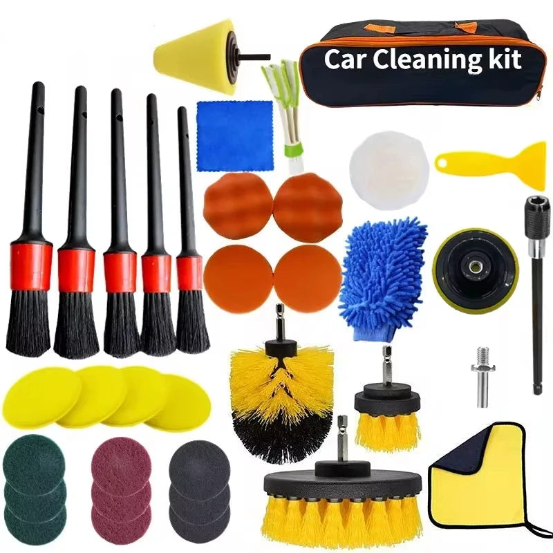 All-in-One Car Cleaning Kit – Drill Brush Set & Detailing Tools for a Spotless Ride