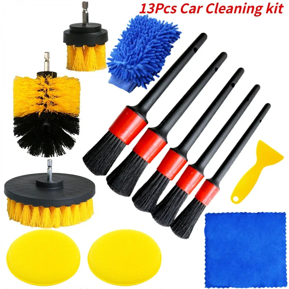 All-in-One Car Cleaning Kit – Drill Brush Set & Detailing Tools for a Spotless Ride
