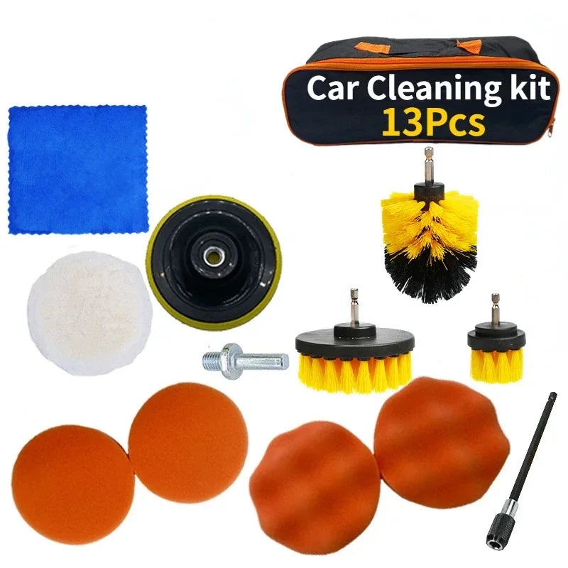 All-in-One Car Cleaning Kit – Drill Brush Set & Detailing Tools for a Spotless Ride