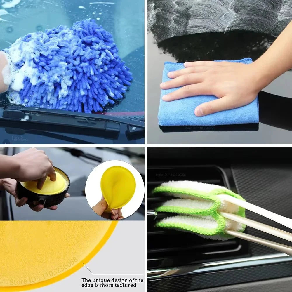 All-in-One Car Cleaning Kit – Drill Brush Set & Detailing Tools for a Spotless Ride