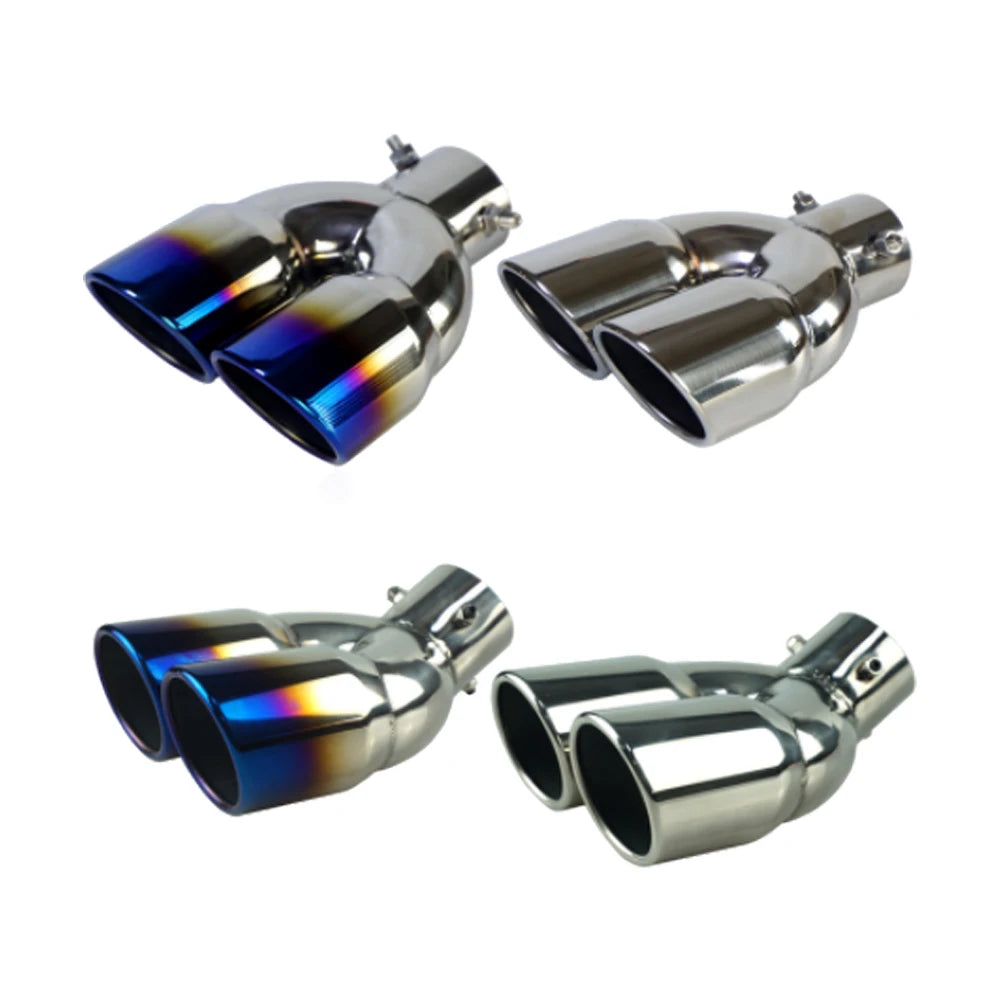 Universal Double Outlet Exhaust Muffler Tip