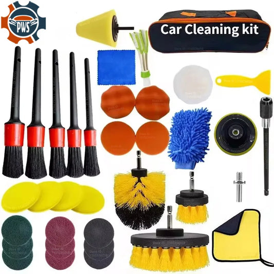 All-in-One Car Cleaning Kit – Drill Brush Set & Detailing Tools for a Spotless Ride